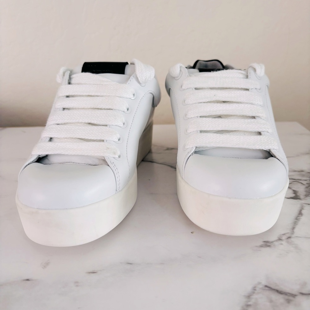 Rag & Bone Retro Pro Leather Chunky Sneakers Size 39 US 9 White Black Ortholite - Picture 10 of 12
